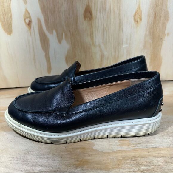 Aquatalia Kyleigh Studded Black Leather Platform Loafers Women’s Size 7.5 - Picture 7 of 7